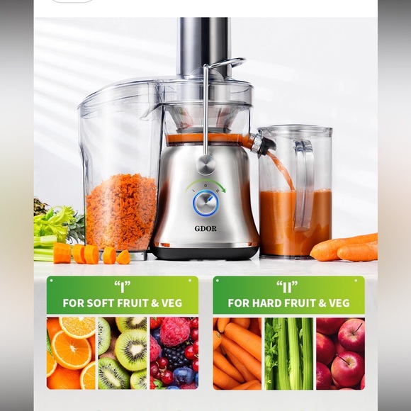 Silver Juicer for Soft and Hard Fruits & Vegetables